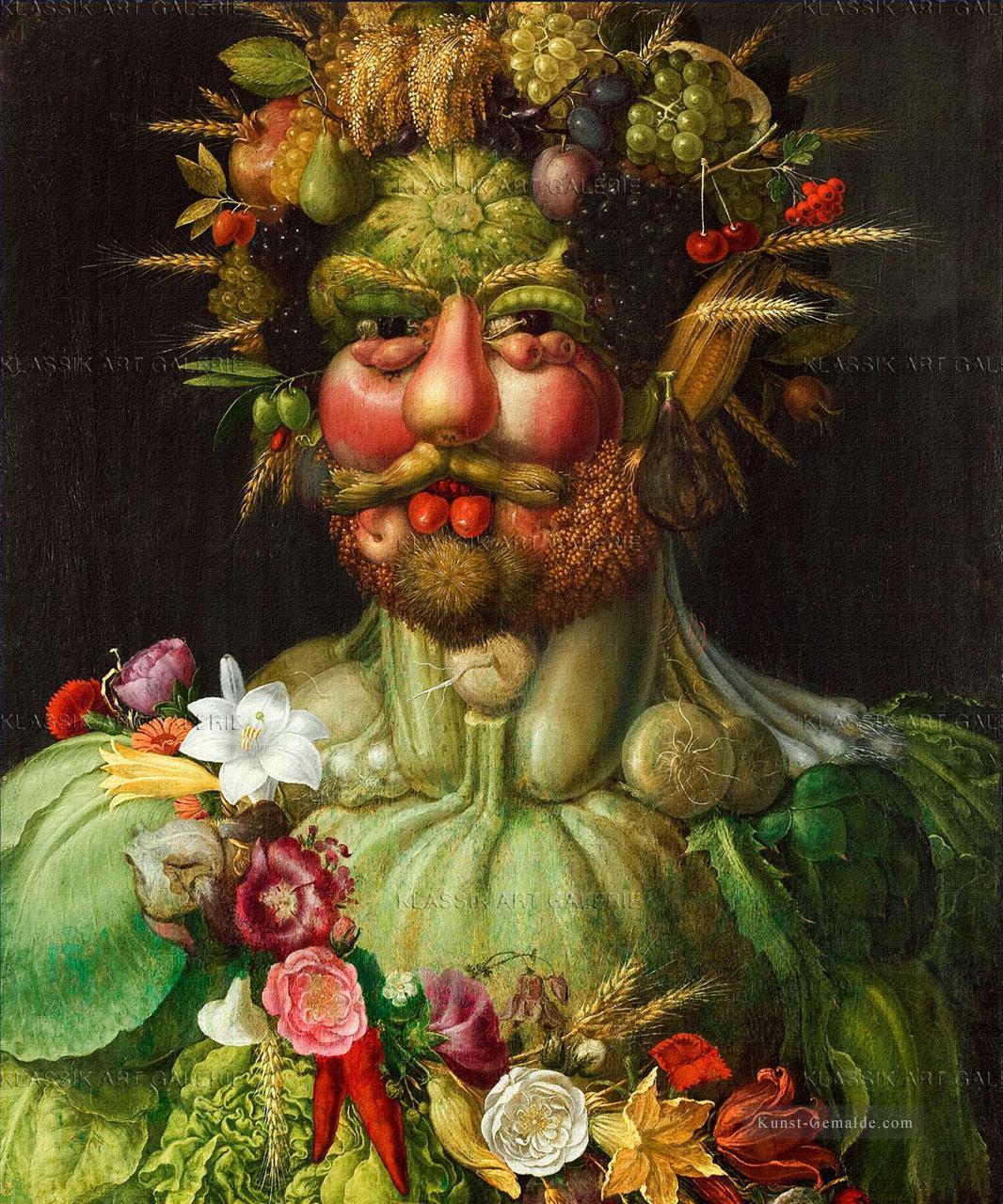 Mann von Gemüse und Blumen Giuseppe Arcimboldo Klassisches Stillleben Ölgemälde